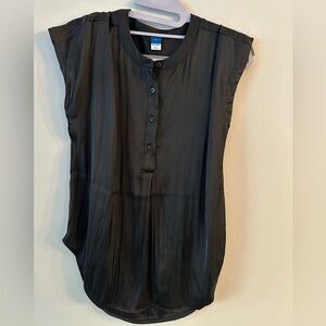 Old Navy | Women’s Satin Buttoned Blouse | Black | S